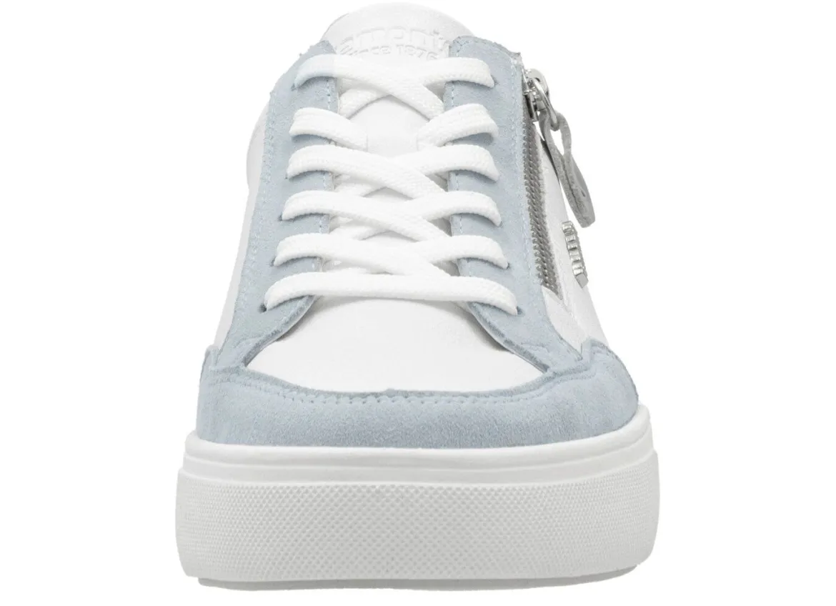 Remonte Sneaker aus Nappa- und Veloursleder mit Metallic-Besatz