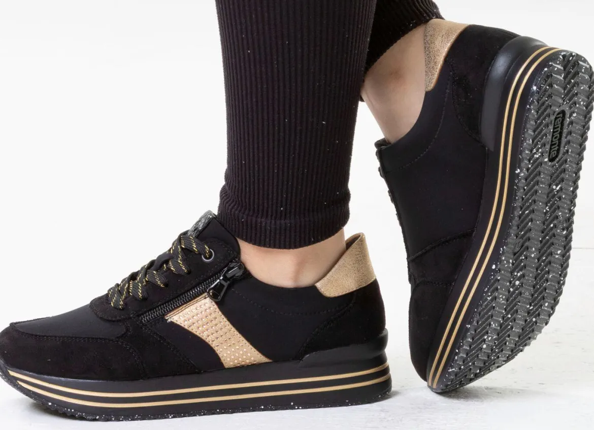 Remonte, trendige Damen-Sneaker, Weite G, mit herausnehmbarem Fußbett