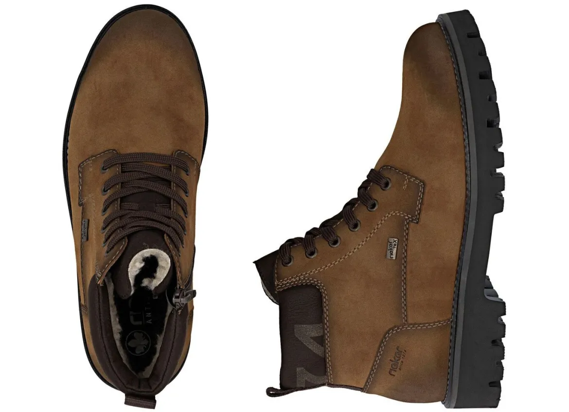 Rieker, gefütterte Herren-Boots, Winterschuhe, Weite H, mit Reißverschluss
