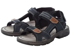 Rieker, klassische Herren-Trekkingsandalen, aus Leder