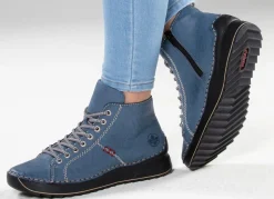 Rieker, sportive Damen-Boots, Winterschuhe, mit Reißverschluss