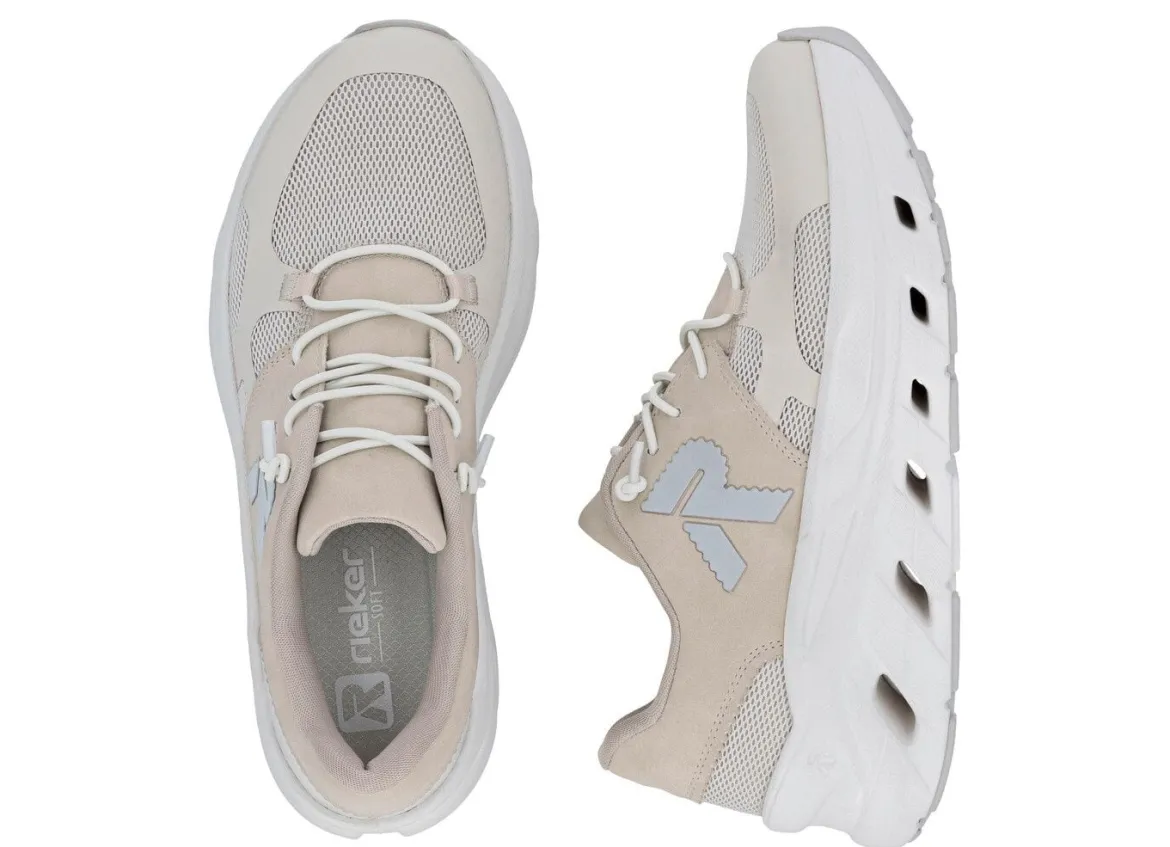Rieker, sportive Damen-Sneaker, Weite G, mit herausnehmbarem Fußbett