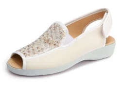 Sandale aus elastischem Textilmaterial