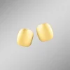 Satinierte Ohrstecker aus Gold