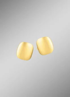 Satinierte Ohrstecker aus Gold