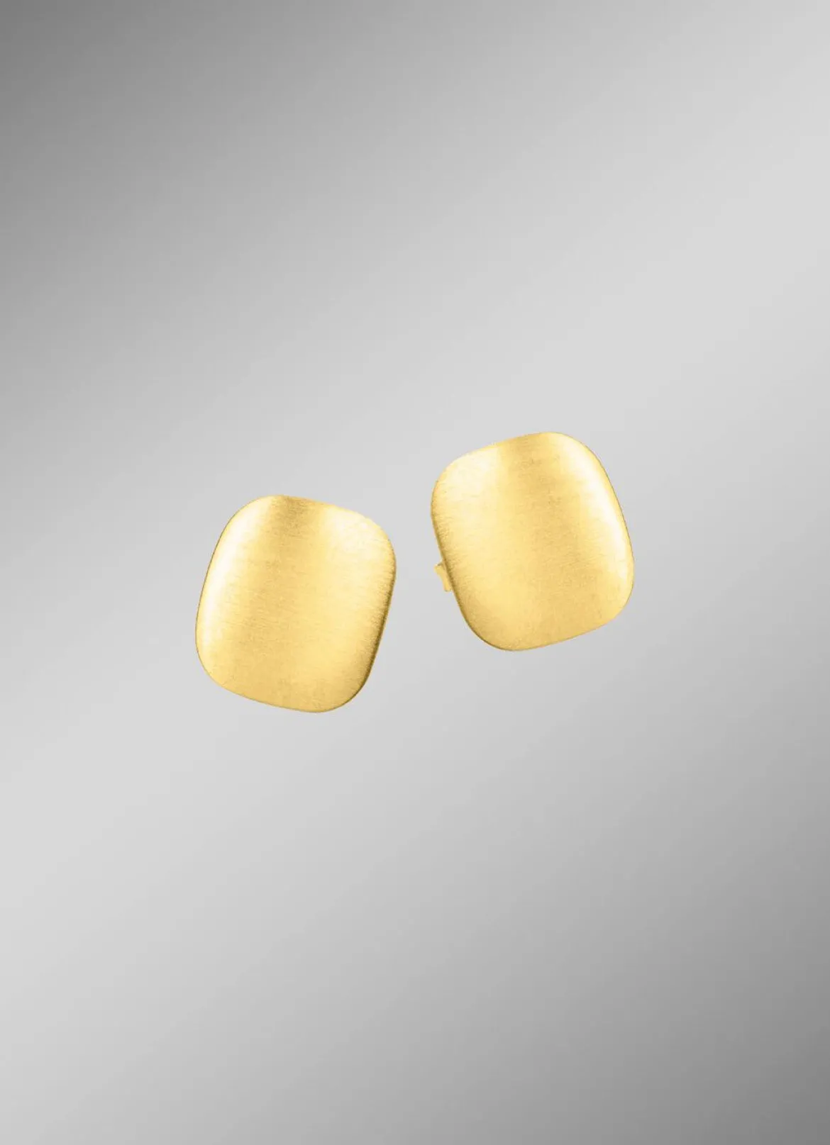 Satinierte Ohrstecker aus Gold