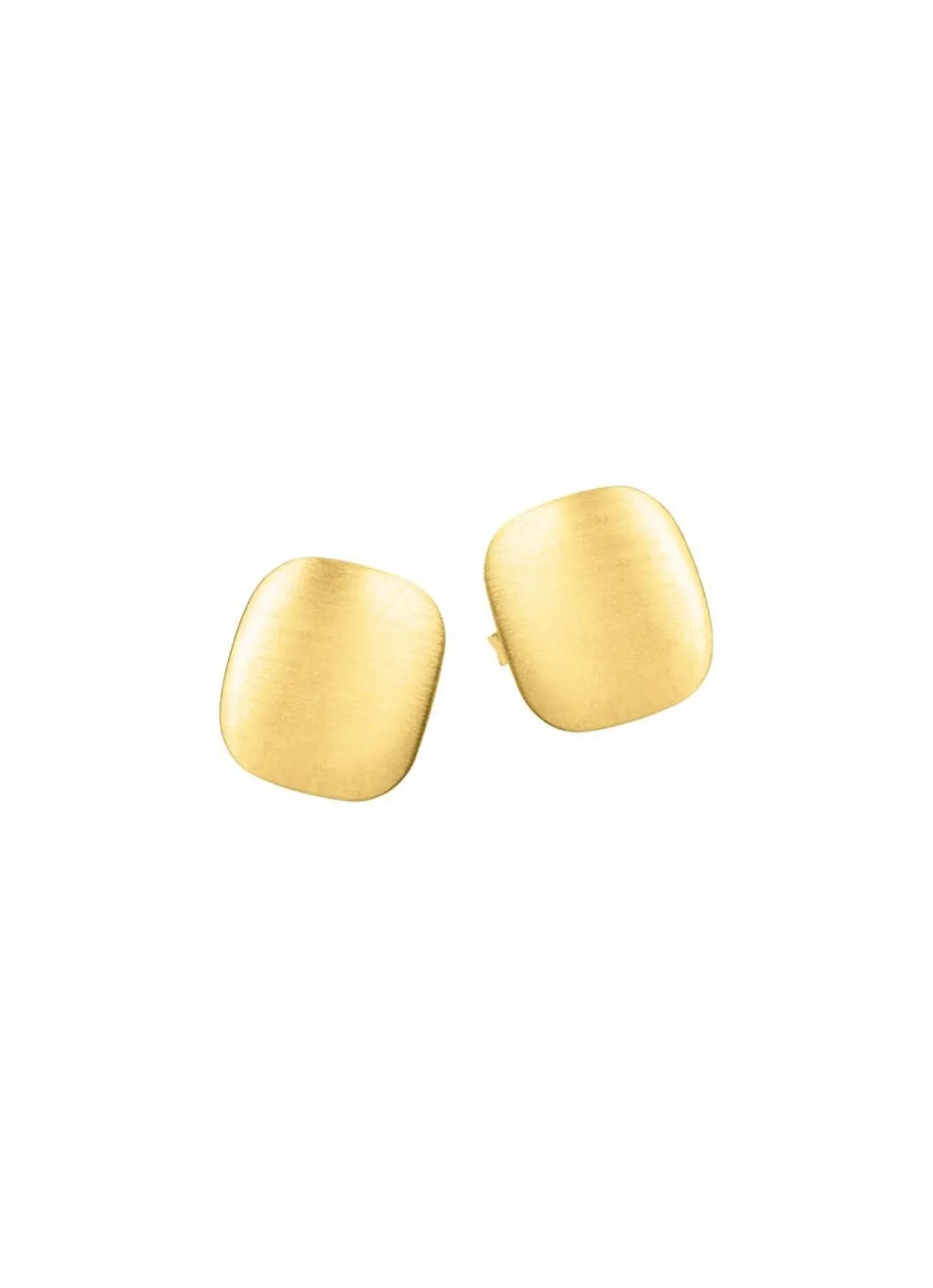 Satinierte Ohrstecker aus Gold