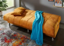 Schlafsofa mit Bettkasten und Dekokissen