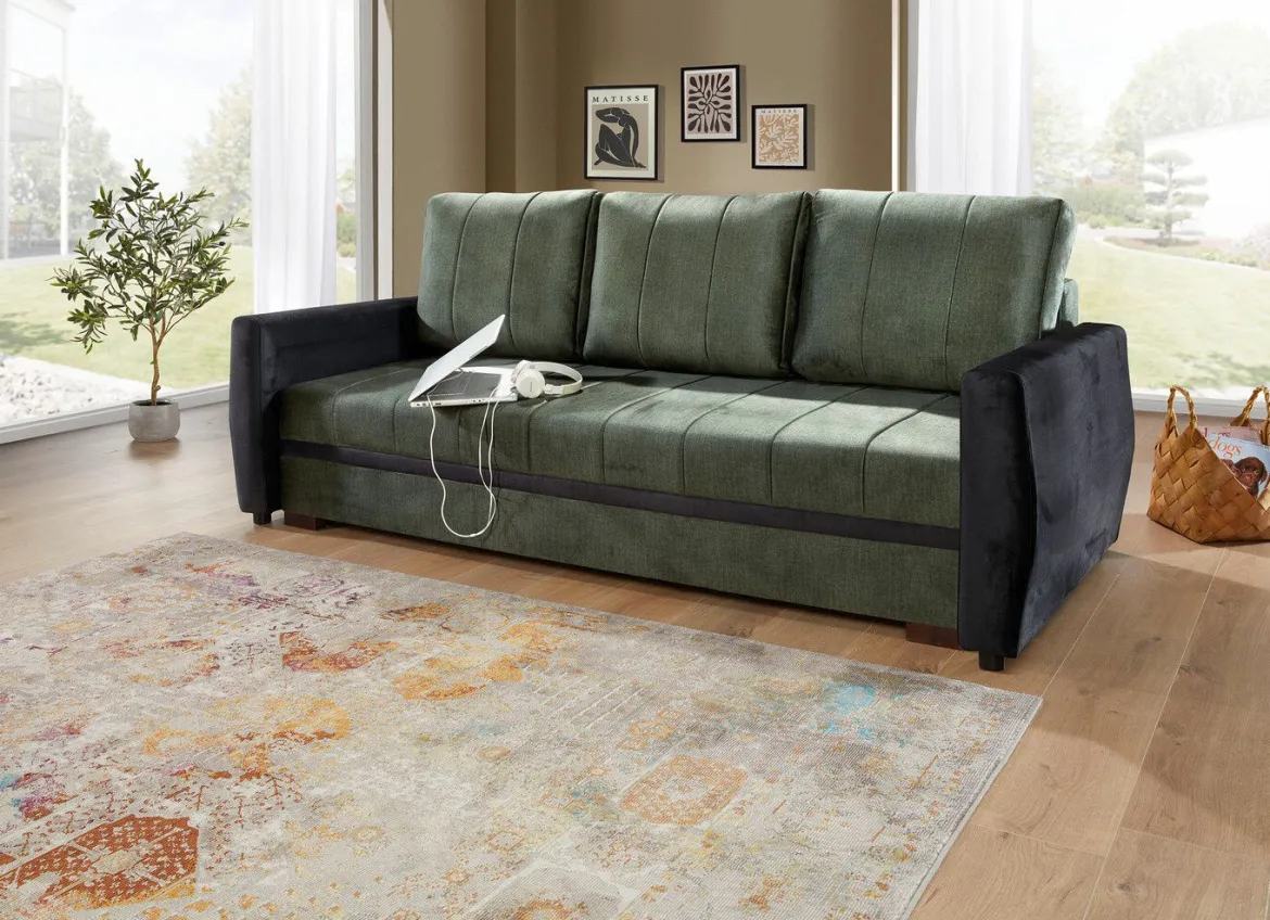 Schlafsofa mit Bettkasten