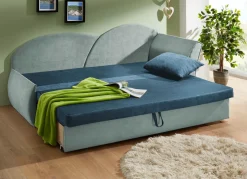 Schlafsofa mit Bettkasten und 1 Dekokissen