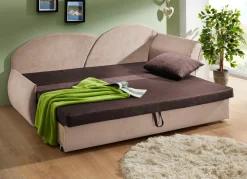 Schlafsofa mit Bettkasten und 1 Dekokissen