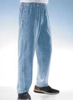 Schlupfjeans mit Gummibund und Kordelzug in 4 Farben