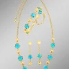Schmuckset, 3-teilig, im Blumendesign