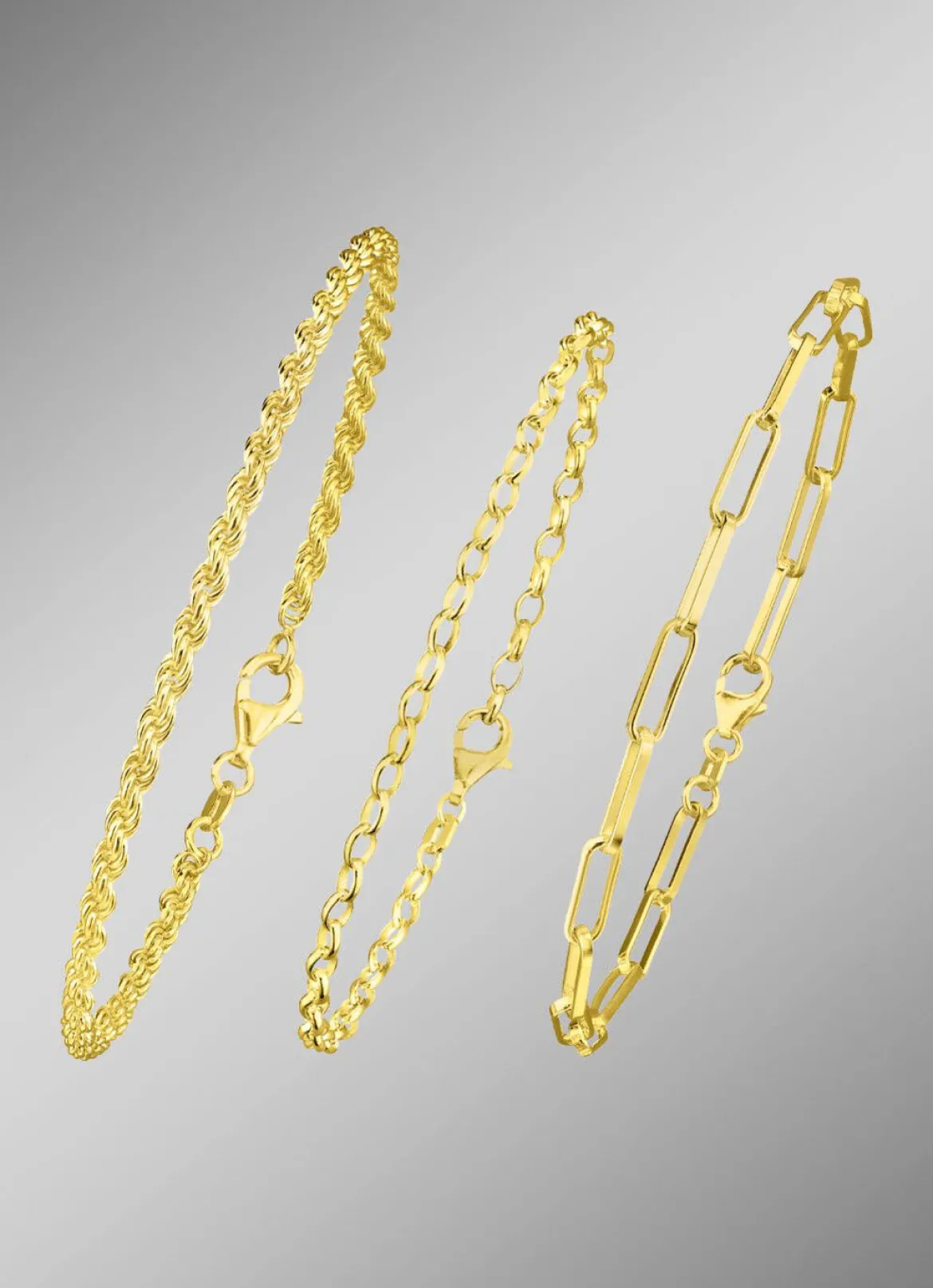 Schmuckset, 3-teilig, aus drei Armbändern
