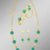 Schmuckset, 3-teilig, im Blumendesign