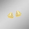Schöne Ohrstecker mit Rillendesign