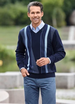Schöner V-Pullover in 2 Farben