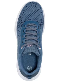 Schnür-Sneaker aus effektvoll strukturiertem Textilmaterial