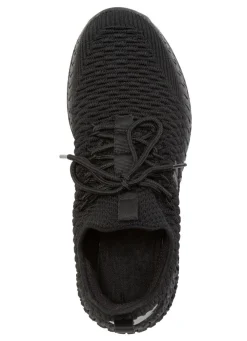 Schnür-Sneaker aus strukturiertem Textilmaterial