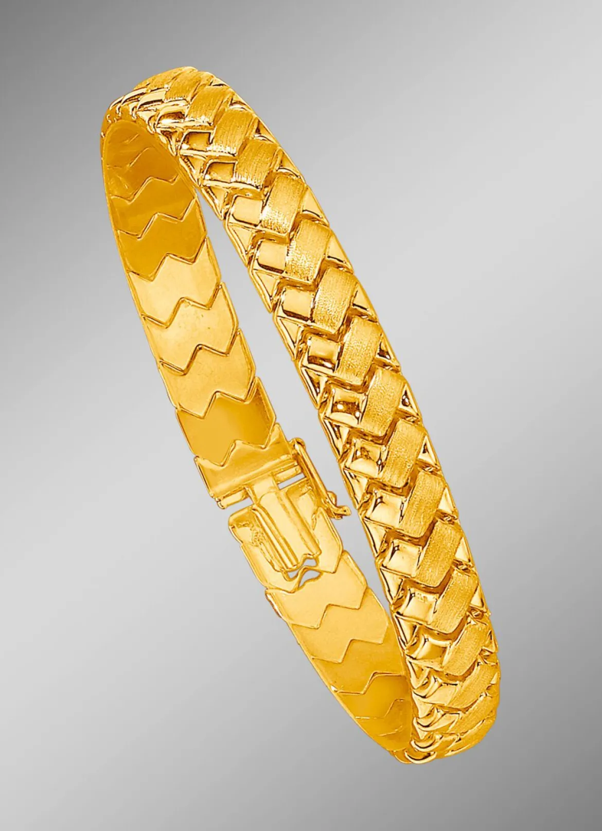 Schweres Armband in Geflecht-Optik mit Kastenschloss