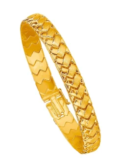 Schweres Armband in Geflecht-Optik mit Kastenschloss