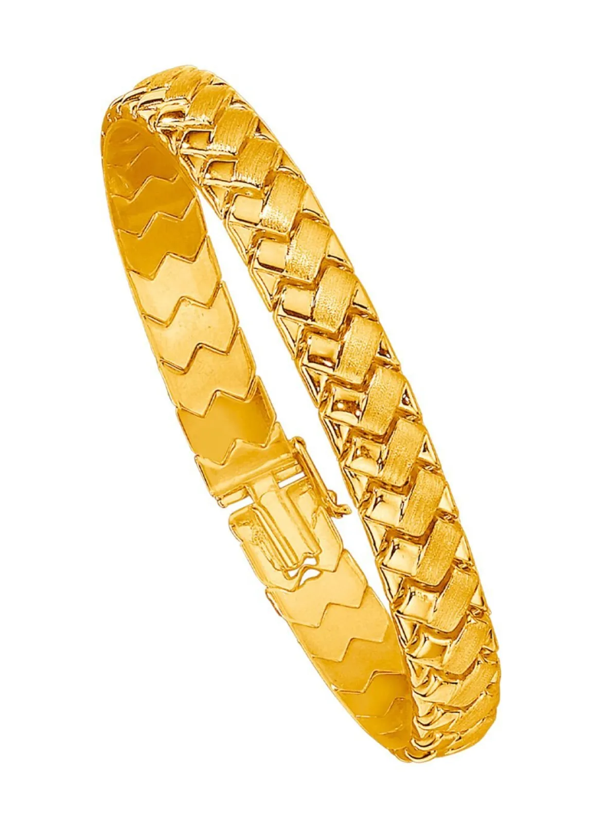 Schweres Armband in Geflecht-Optik mit Kastenschloss