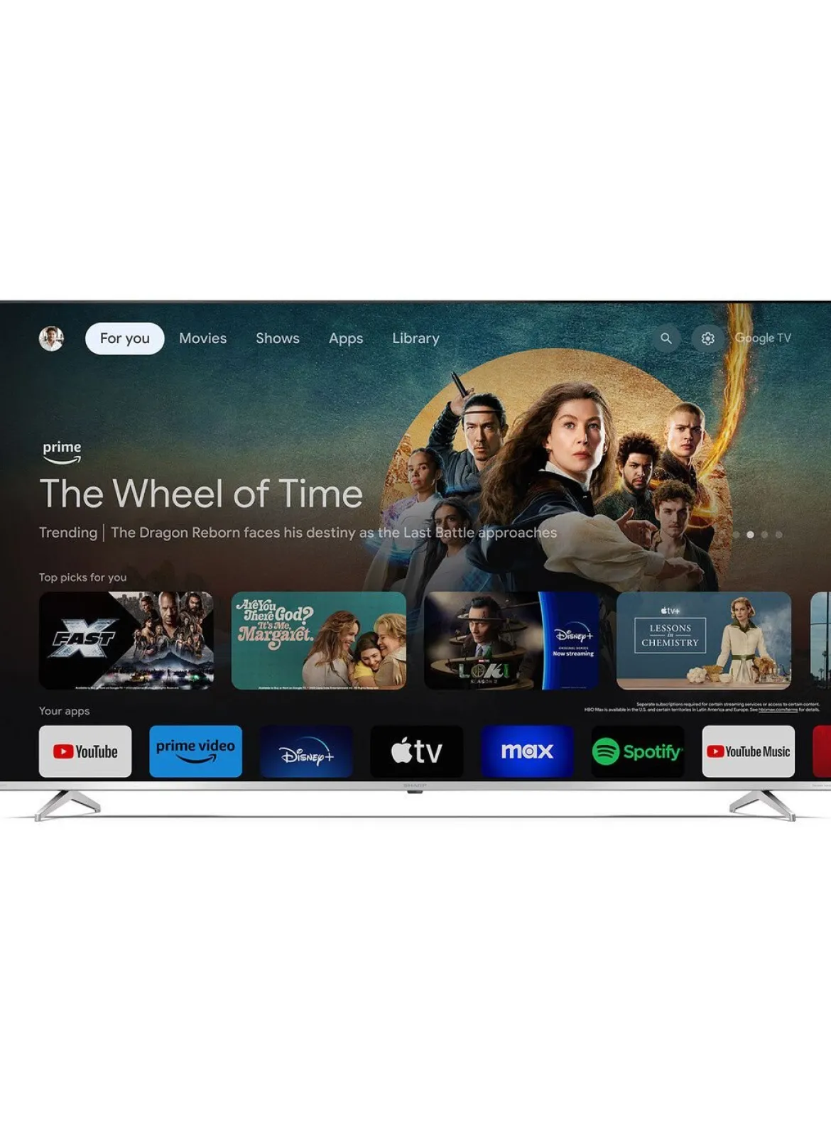 Sharp 70GP6260E 4K Ultra HD QLED Google Fernseher
