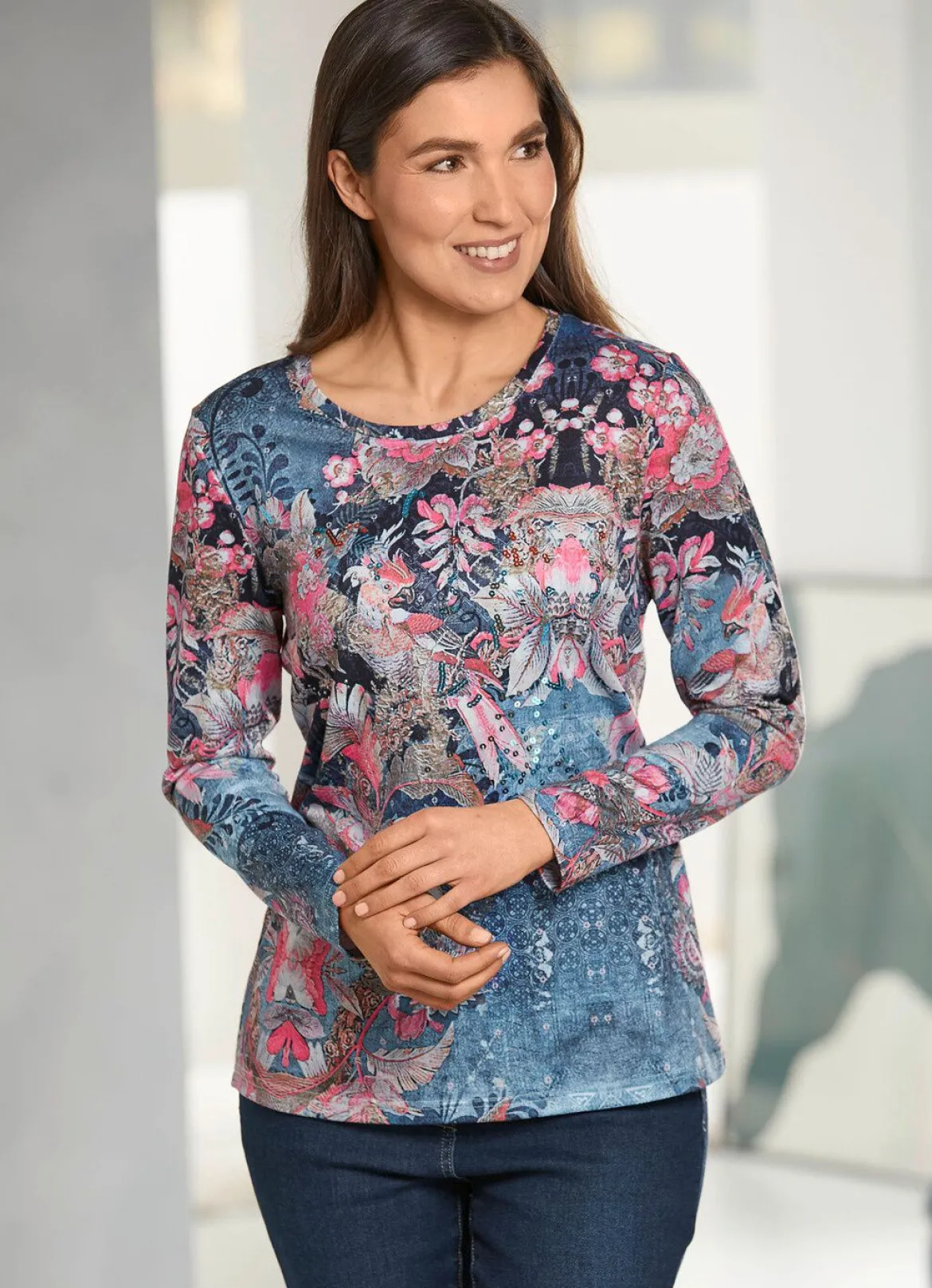 Shirt mit Alloverdruck