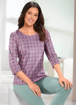 Shirt mit Allover-Druck in 2 Farben