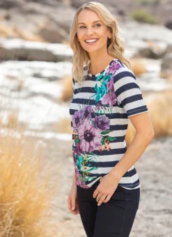 Shirt mit Blumenmotiv