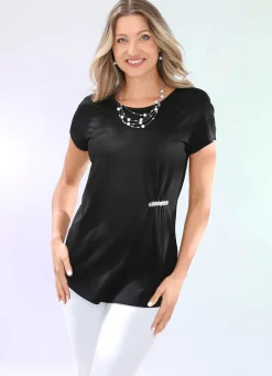 Shirt mit dekorativer Zierapplikation in 3 Farben