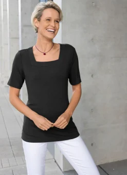 Shirt mit Karree-Ausschnitt
