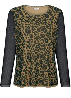 Shirt mit Netz-Jersey
