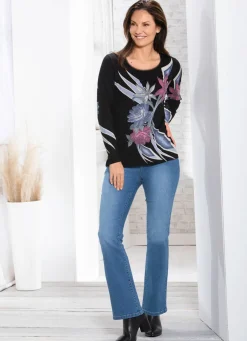 Shirt mit Tüll-Abschluss am Ausschnitt