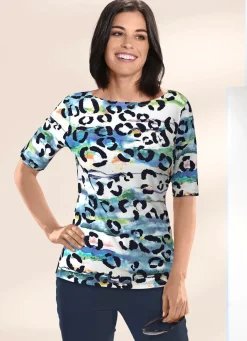 Shirt mit U-Boot-Ausschnitt