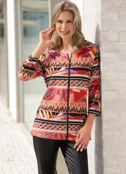 Shirtjacke mit durchgehendem Reißverschluss