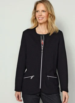 Shirtjacke mit durchgehendem Reißverschluss
