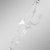 Singapurketten-Armband mit drei Herzen