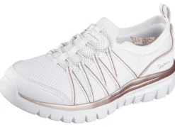 SKECHERS, trendige Damen-Slipper, aus gestricktem Mesh-Material