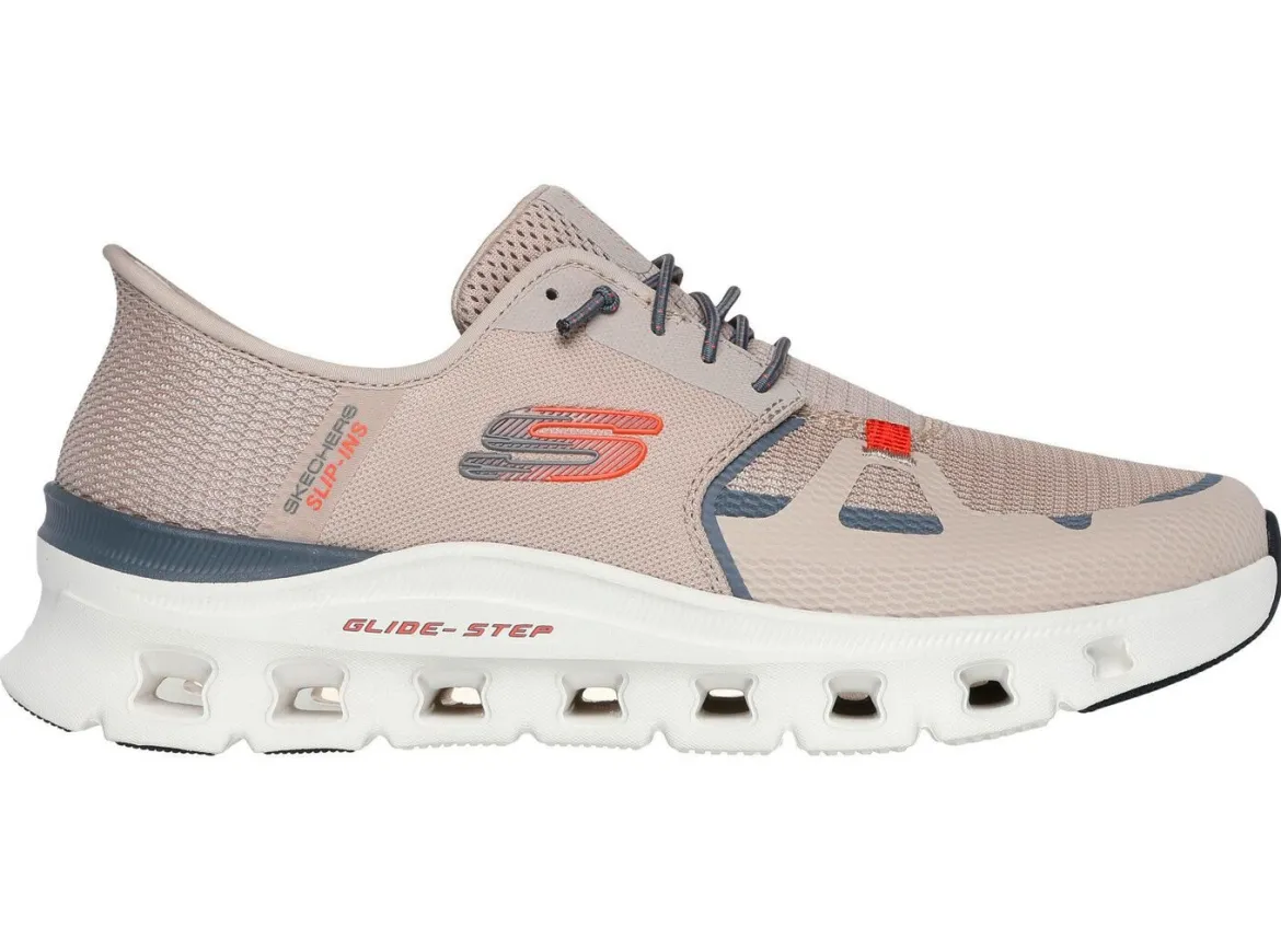 SKECHERS, Herren-Sneaker, mit geformter Slip-Ins Fersenplatte