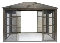 SOJAG Aluminium Pavillon Castel in edlem Bronzeton