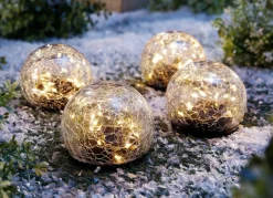 Solar-LED-Kugeln, 4er-Set
