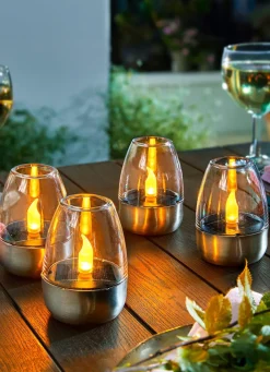 Solar-Windlichter, 4er-Set