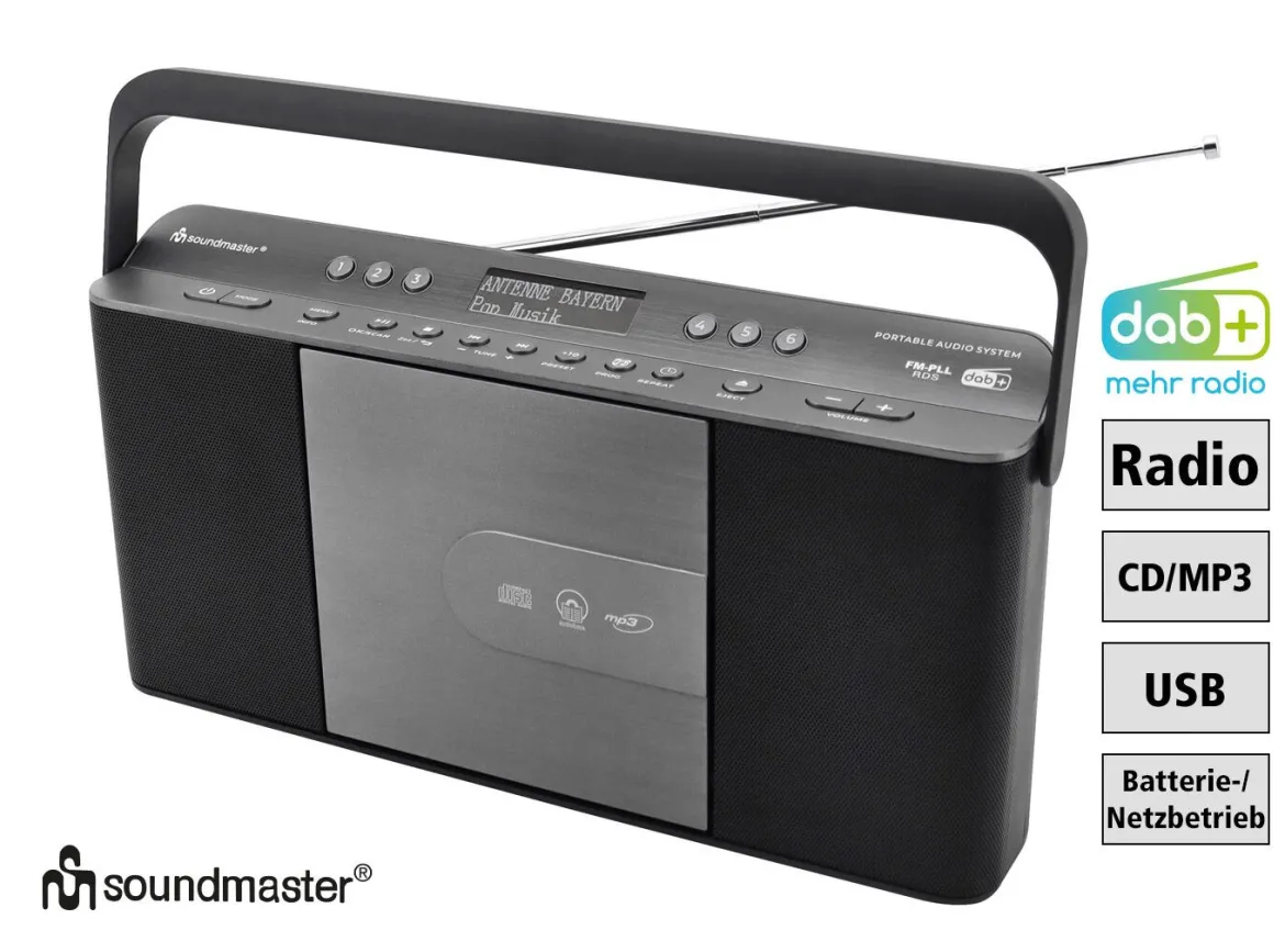 Soundmaster CD-Kofferradio RCD1870SW