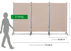 Standfeste Stellwand, 3-teilig