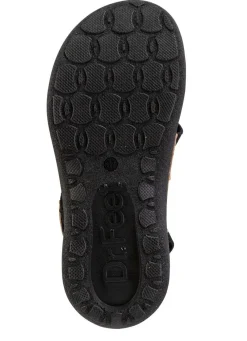 Stegspangen-Sandale mit Kork-Besätzen