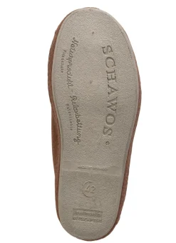 Stiefelette aus Veloursmaterial mit Klettverschluss