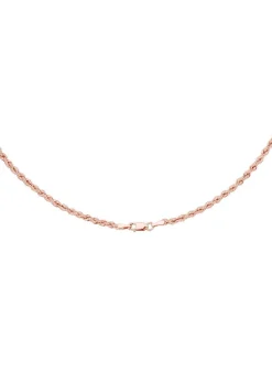 Stilvolle Kordel-Halskette in Roségold