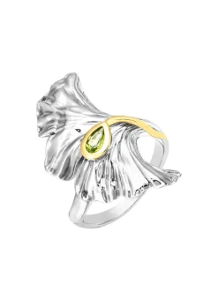Stilvoller Damenring mit echt Peridot
