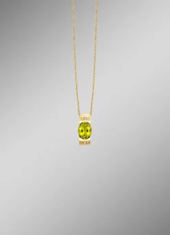 Strahlende Natürlichkeit – Anhänger mit Peridot und Diamanten